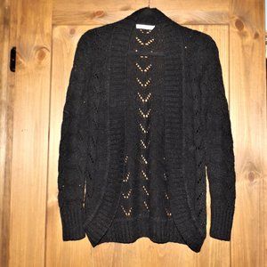 4/30 Black Eyelet Cardigan